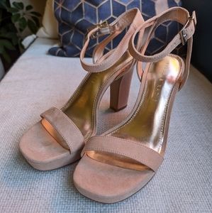 New suede Nude heels
